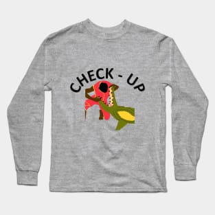 CrocoDrian Check - Up - Crocodile with Thai Durian Blood Type Long Sleeve T-Shirt